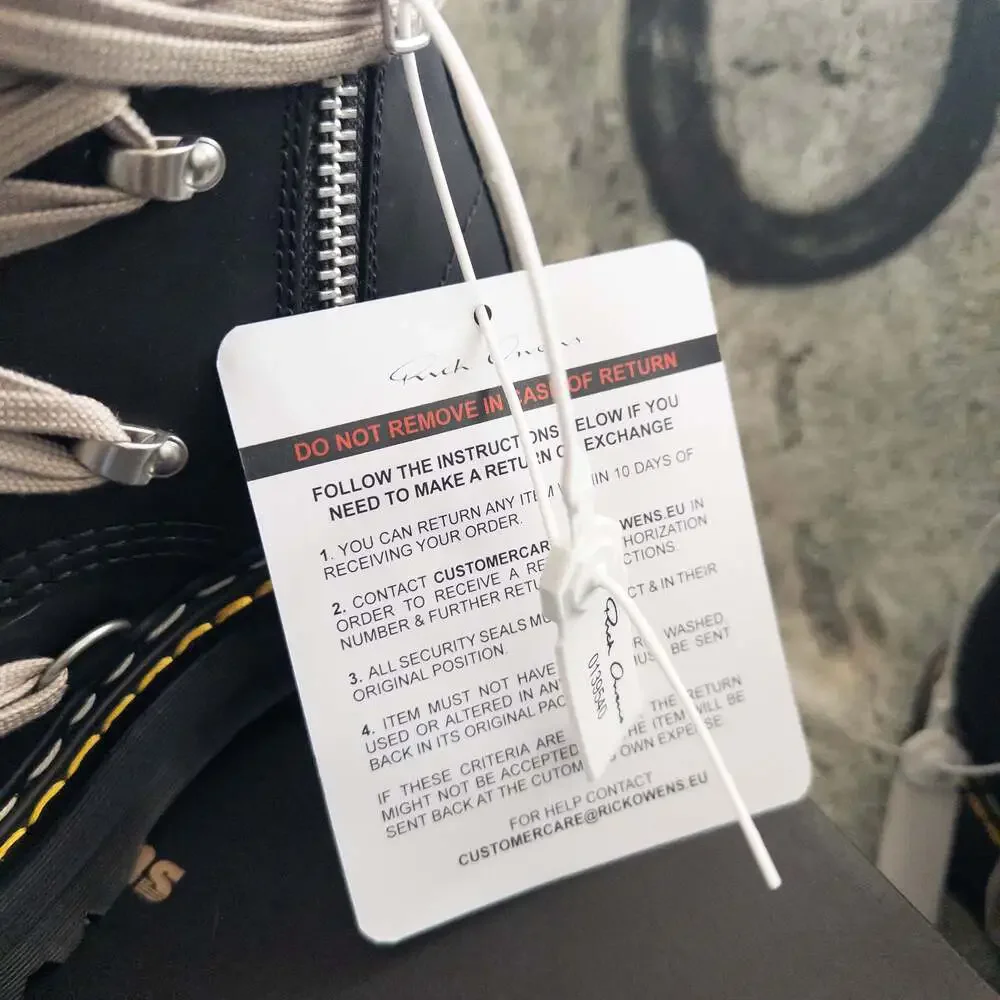 NIB Rick Owens x‎ Doc Martens 1460 Quad Sole Megalace Boot 'Black', DRKSHDW